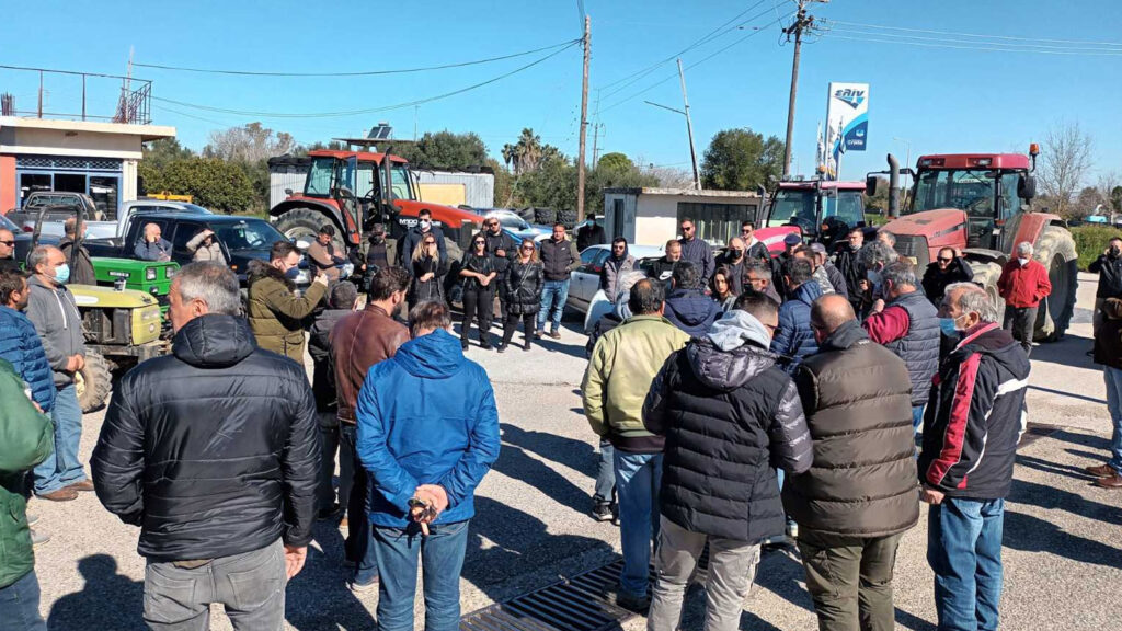 Μπλόκο Λεχαινών της Ομοσπονδίας Αγροτικών Συλλόγων Ηλείας (ΟΑΣΗ) / Φλεβάρης 2022