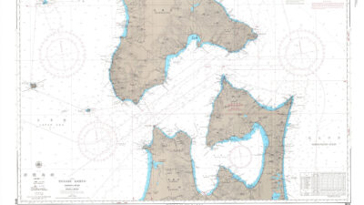 Ναυτικός Χάρτης του Στενού Τσουγκάρου που χωρίζει τα νησιά Ρωσίας και Ιαπωνίας