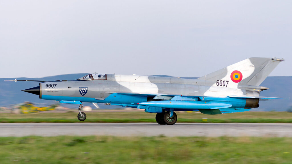 Μαχητικό αεροσκάφος MIG-21 της Πολεμικής Αεροπορίας της Ρουμανίας