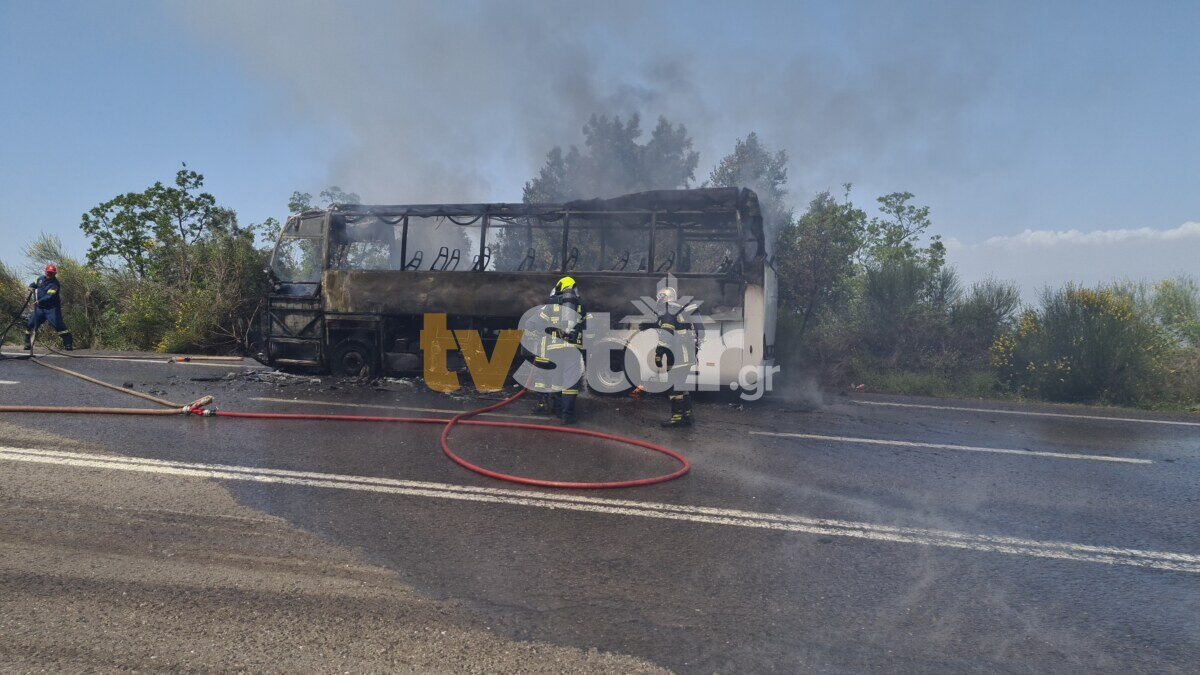 Φωτιά σε λεωφορείο στο Μπράλο