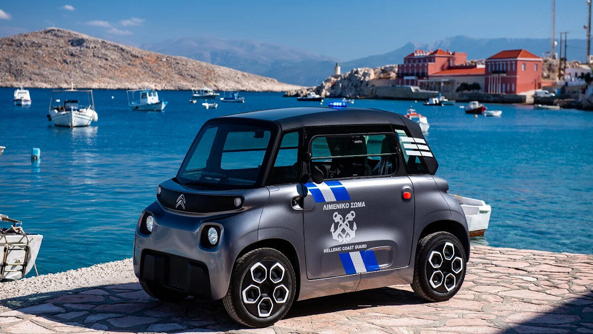 Υπηρεσιακό ηλεκτρικό όχημα του Λιμενικού Σταθμού Χάλκης