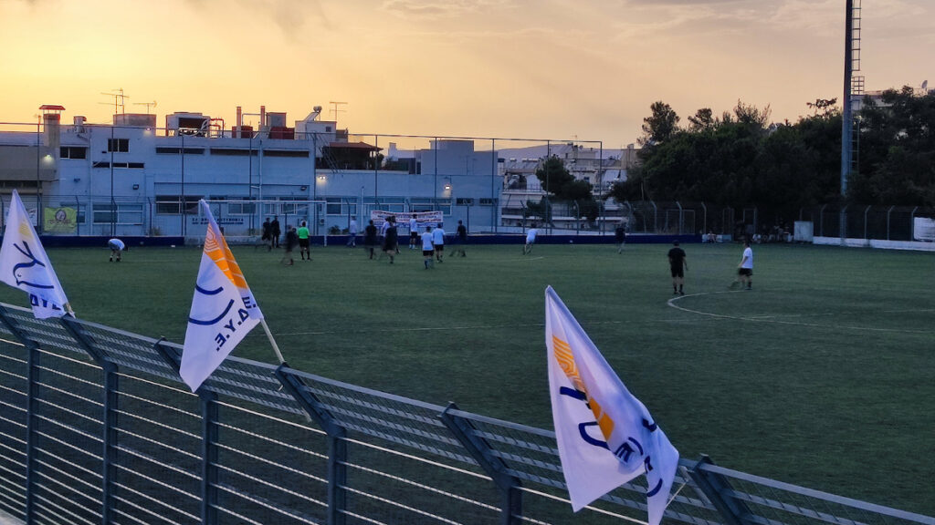 Ποδοσφαιρικός αγώνας ενάντια στον ιμπεριαλιστικό πόλεμο στην Ουκρανία και την ελληνική εμπλοκή, διοργανώθηκε Σάββατο 28/05/2022 στο 2ο δημοτικό γήπεδο της Αργυρούπολης από την Ελληνική Επιτροπή για τη Διεθνή Ύφεση και Ειρήνη (ΕΕΔΥΕ)