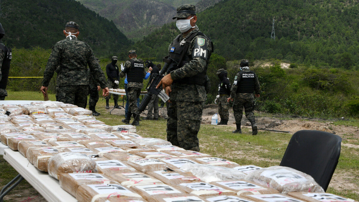 Ποσότητες κοκαΐνης που κατάσχεσαν οι αρχές της Ονδούρας το 2017