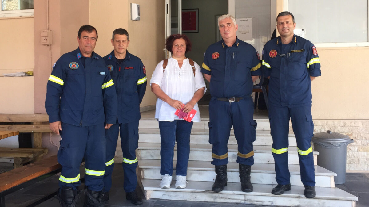 Επίσκεψη του ΚΚΕ στην Πυροσβεστική Υπηρεσία Δράμας