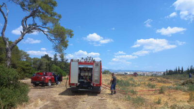 πυρκαγιά στα όρια του πάρκου Αντώνης Τρίτσης στο Ίλιον