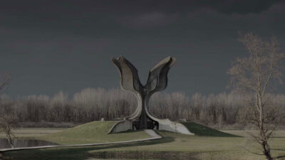 Μνημείο που ανέγειρε η Σοσιαλιστική Ομοσπονδιακή Δημοκρατία της Γιουγκοσλαβίας στα ερήπεια του στρατοπέδου συγκέντρωση της φασιστικής Κυβέρνησης των Ουστάζι (Β΄Παγκόσμιο Πόλεμο) στο Γιασένοβατς της σημερινής Κροατικής περιοχής της Βοσνίας - Ερζεγοβίνης
