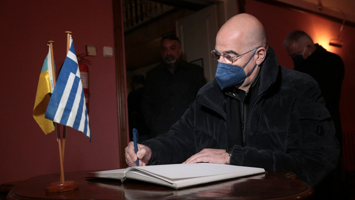 Ο Υπουργός Εξωτερικών Ν. Δένδιας στην Οδησσό στην Ουκρανία - Άνοιξη 2022