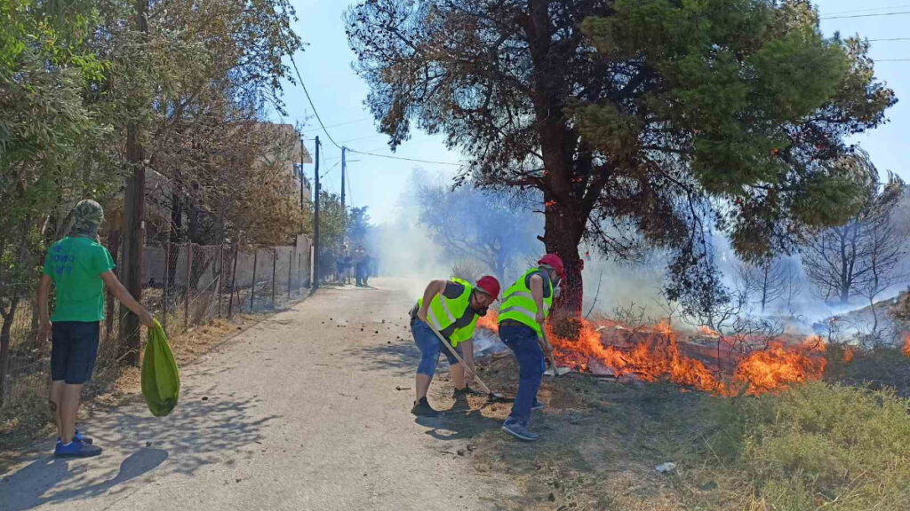 Πυρκαγιά στην Πεντέλη: Μέλη και φίλοι του ΚΚΕ στη μάχη ακούραστα και με αυτοθυσία 20/07/2022