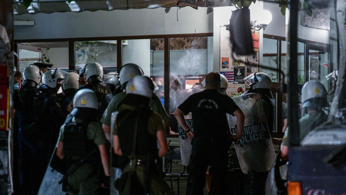 Επίθεση της αστυνομίας σε συγκέντρωση στα Εξάρχεια, Ιούλης 2022