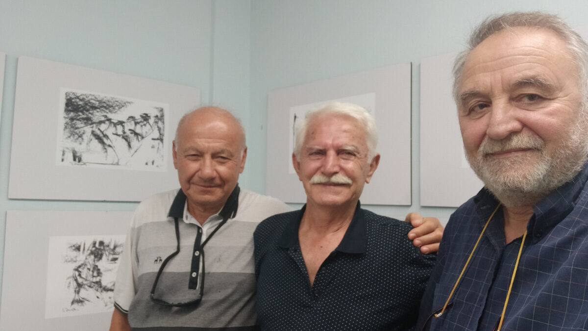 Εγκαίνια της έκθεσης εικαστικών «...της Γης οι κολασμένοι» του Έλληνα ζωγράφου και συγγραφέα Τάκη Βαρελά και του Τούρκου ζωγράφου Ιρφάν Ερτέλ