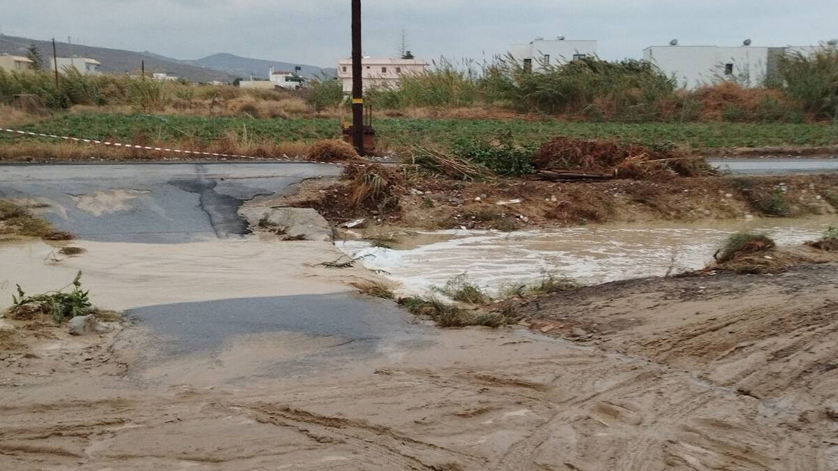 Ηράκλειο - Καταστροφές και πλημμύρες στην Κρήτη από την κακοκαιρία Κακοκαιρία 15/10/2022