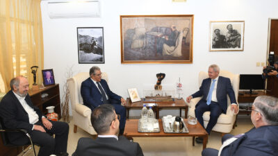 Συνάντηση του Δ. Κουτσούμπα με τον υποψήφιο πρόεδρο της Κυπριακής Δημοκρατίας, Ανδρέα Μαυρογιάννη