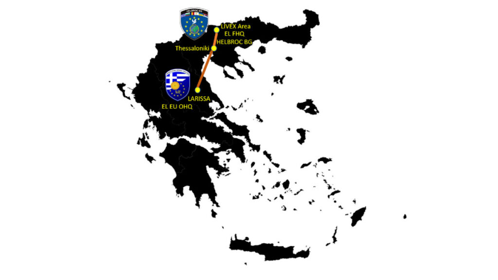 EU IR 22 - Άσκηση που πραγματοποιήθηκε 19/9 - 18/11/22 στο «Ελληνικό Στρατηγείο Επιχειρήσεων της Ευρωπαϊκής Ένωσης» (ΕΣΕΕΕ/EU-OHQ) στην 1η Στρατιά στη Λάρισα με την επωνυμία «European Union Integrated Resolve 22»