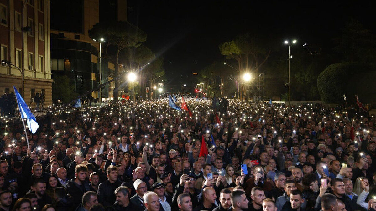 Διαδήλωση στην Αλβανία