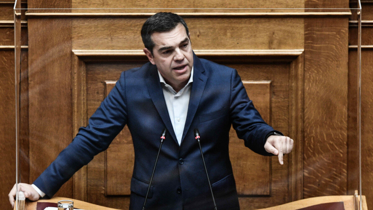 Ο Α. Τσίπρας στη συζήτηση της Βουλής για τον ΕΥΠ και τις υποκλοπές / Πηγή: Eurokinissi