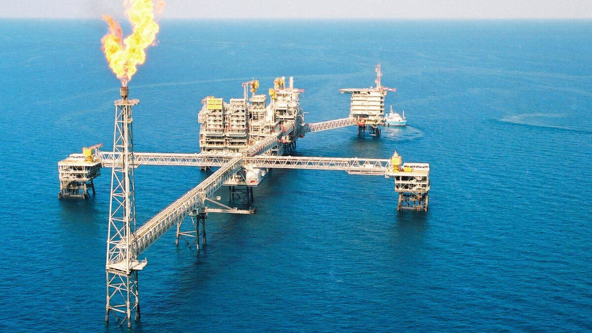 Πλατφόρμα αντλησης φυσικού αερίου στο Al-Shamal, βόρεια του Κατάρ
