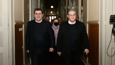 Συνάντηση Δ. Κουτσούμπα με τον Κ. Πελετίδη