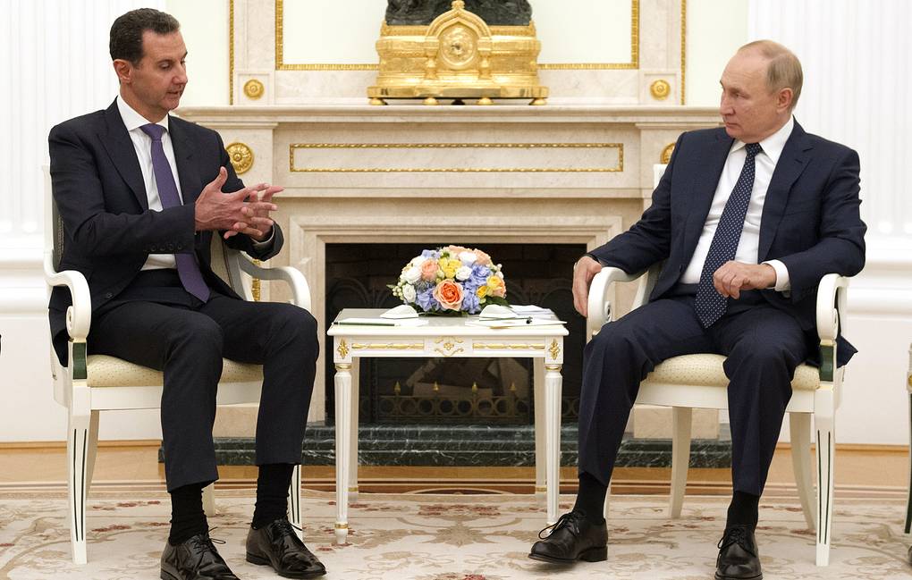 Syrian President Bashar Assad and Russian President Vladimir Putin TASS