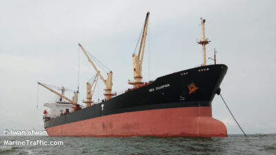 Το πλοίο M/V «SEA CHAMPION» της ναυτιλιακής εταιρείας «MEGA SHIPPING LINE CORP»