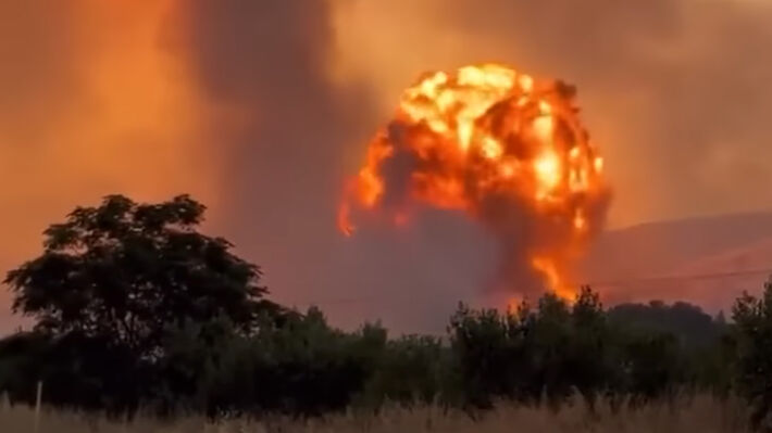 Έκρηξη Νέα Αγχίαλος Πυρκαγιά Βόλος 111 Πτέρυγα μάχης