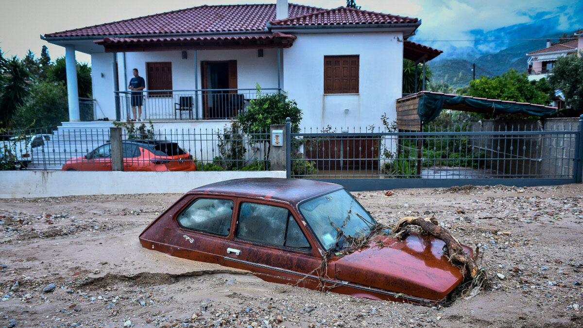 Το κύμα κακοκαιρίας ELIAS που πλήττει από εχθές το πρωί τον Βόλο, έχει προκαλέσει πλημμύρες και μεγάλες καταστροφές, Πέμπτη 28 Σεπτεμβρίου 2023 (ΒΑΣΙΛΗΣ ΟΙΚΟΝΟΜΟΥ/ EUROKINISSI)