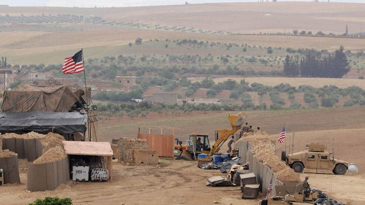 Τμήμα της στρατιωτικής βάσης των ΗΠΑ στο βόρειο Ιράκ στα σύνορα με Συρία και Ιορδανία
