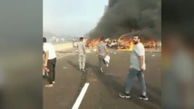 Καραμπόλα αυτοκινήτων στην αίγυπτο