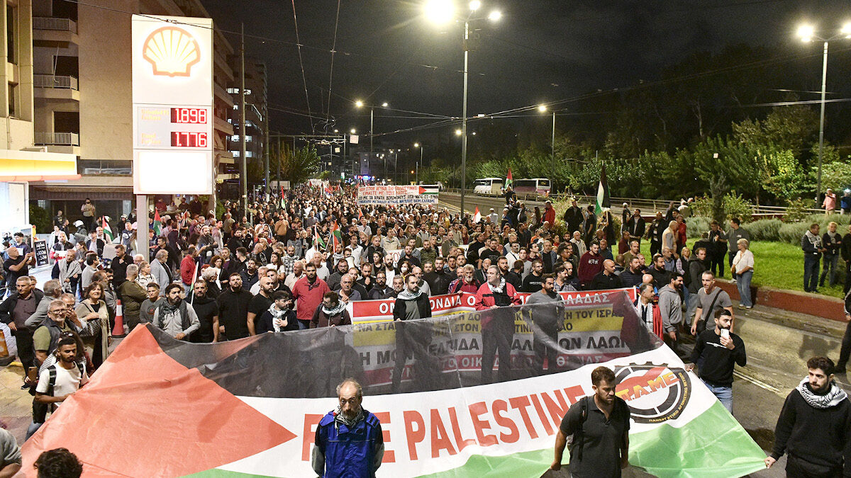 ΠΑΜΕ - Χιλιάδες λαού, νέοι, εργαζόμενο, φοιτητές, συνταξιούχοι, ανταποκρινόμενοι στο κάλεσμα των συνδικάτων διαδήλωσαν την αλληλεγγύη τους στον Παλαιστινιακό λαό / 18-10-2023