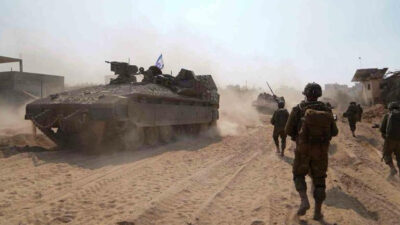 Τμήματα του κατοχικού στρατού του Ισραήλ στην ισοπεδωμένη βόρεια Λωρίδα της Γάζας - Νοέμβρης 2023