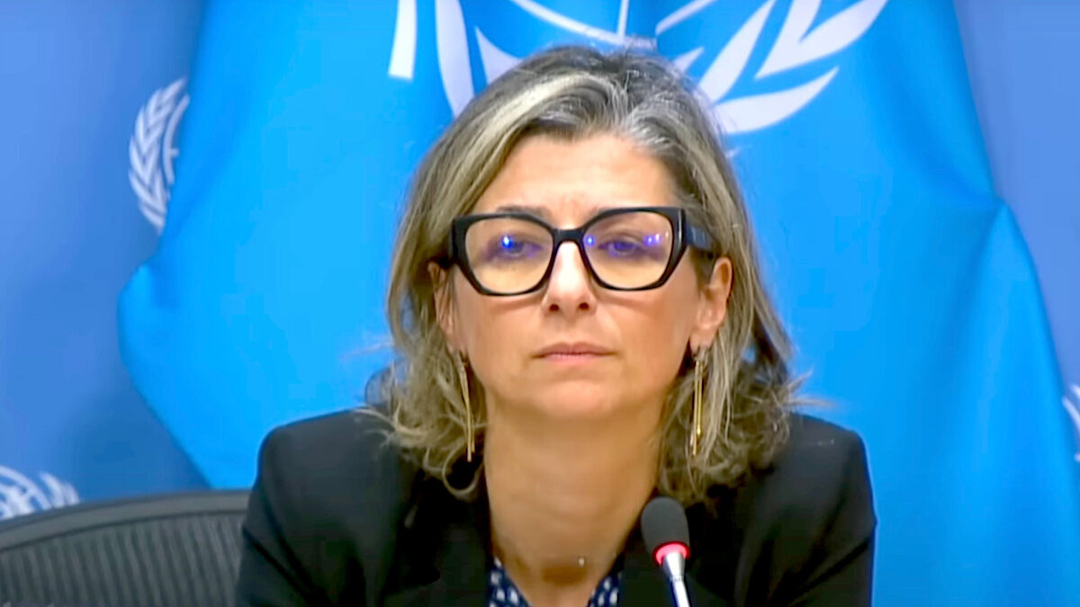 Η ειδική εισηγήτρια του ΟΗΕ για τα Ανθρώπινα Δικαιώματα στα Παλαιστινιακά Εδάφη Φρανσέσκα Αλμπανέζε