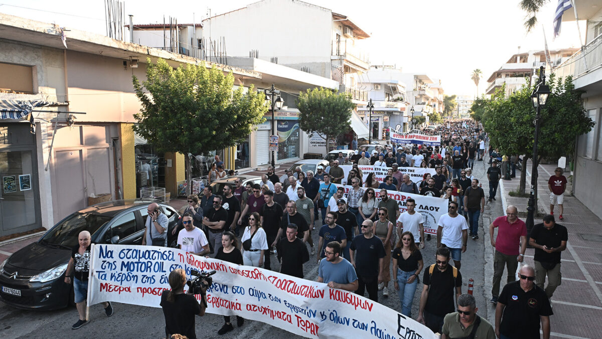 Μεγάλη διαδήλωση ενάντια στην εμπλοκή της χώρας στους ιμπεριαλιστικούς πολέμους και για μέτρα ασφάλειας στους χώρους δουλειάς στους Αγίους Θεοδώρους