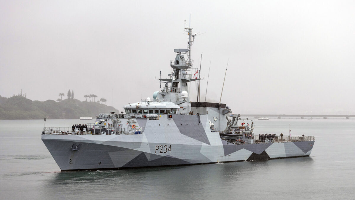 Το πλοίο hms sprey του βασιλικού πολεμικού ναυτικού της Βρετανίας