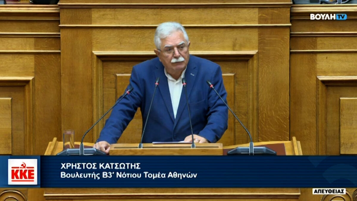 Χρ. Κατσώτης: Η προμήθεια προϊόντων διττής χρήσης εντάσσεται στους ιμπεριαλιστικούς σχεδιασμούς των ΝΑΤΟ-ΕΕ