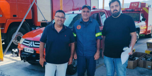 Περιοδεία του ΚΚΕ στον πυροσβεστικό σταθμό Σητείας